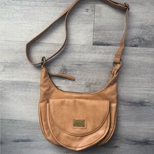 FRYE AND CO. Tan Crossbody Bag with Front Flap